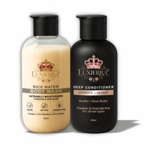 Luxierra Rice Water Body Wash & Deep Conditioner Duo – Hydrate, Repair & Glow